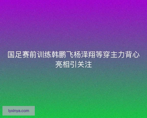 国足赛前训练韩鹏飞杨泽翔等穿主力背心亮相引关注